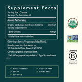Gaia Herbs Cordyceps Mushroom Extract supplement capsule close-up
