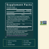 Gaia Herbs Cramp Relief Supplement back view showing ingredients
