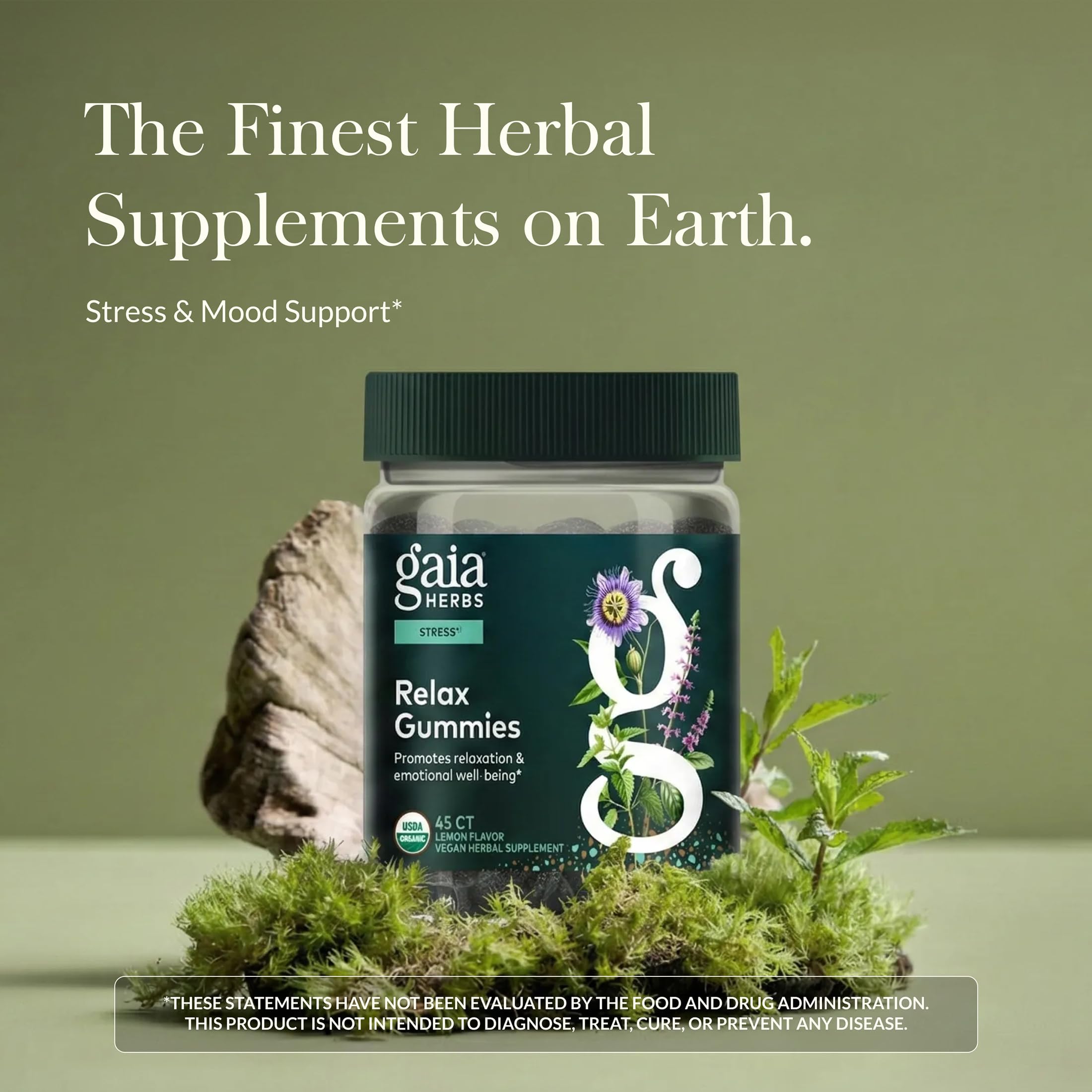 Gaia Herbs daily wellness Gummies packaging side view