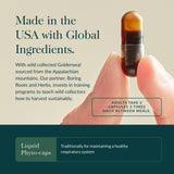 Gaia Herbs Echinacea Goldenseal capsules on wooden surface