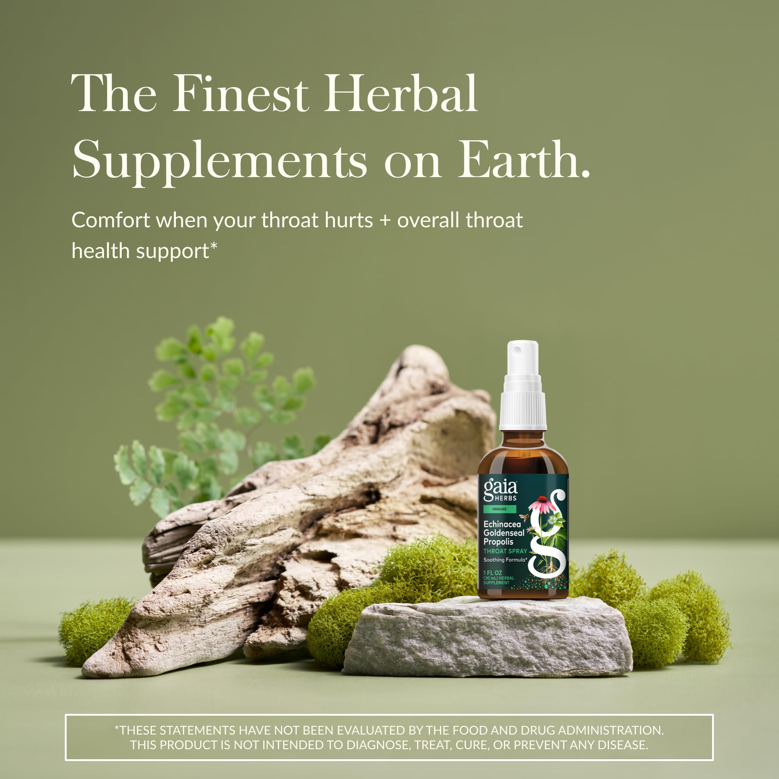 Gaia Herbs Echinacea Throat Spray 82g side view