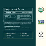 Gaia Herbs Elderberry Gummies back view with ingredient list