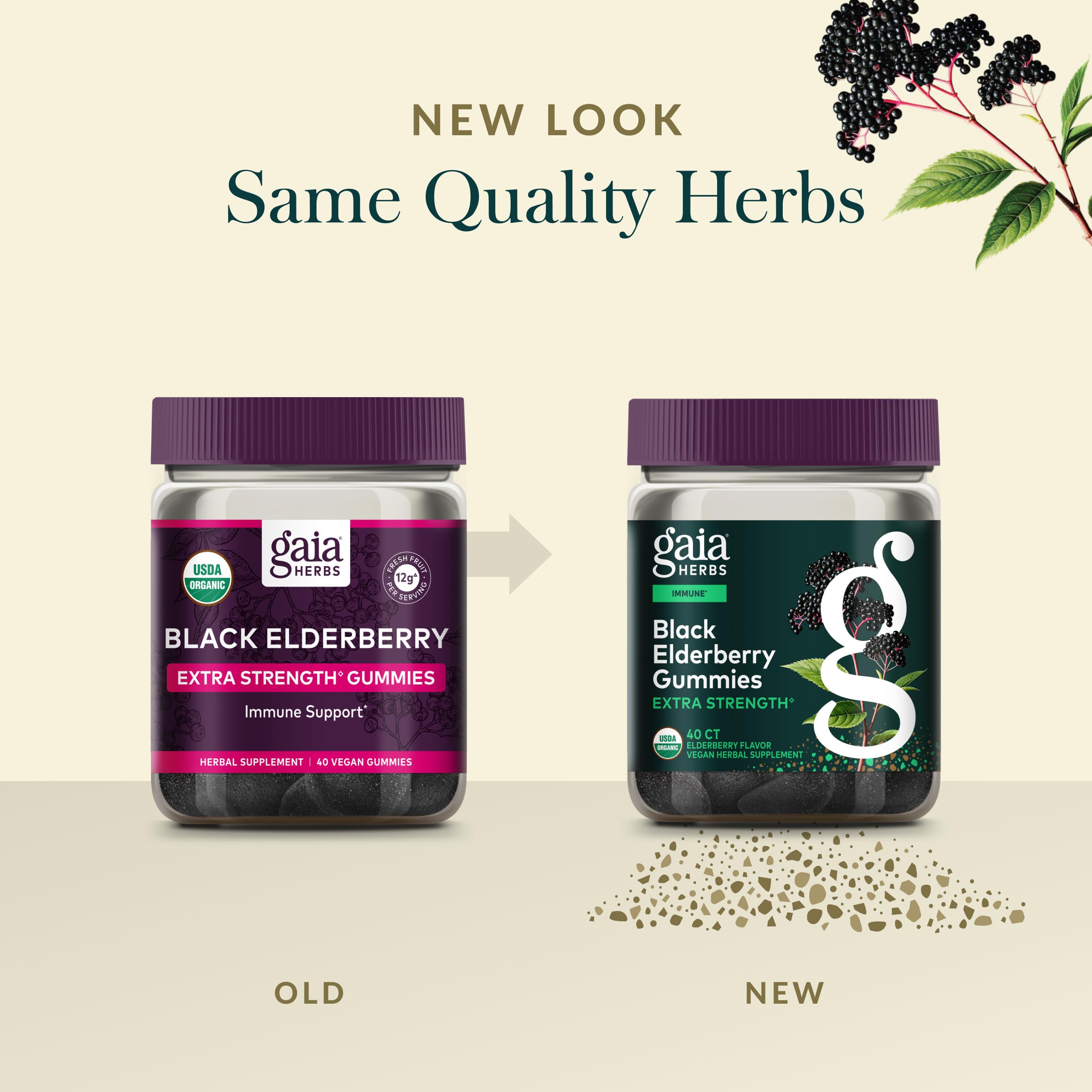 Gaia Herbs Elderberry Gummies in a bowl
