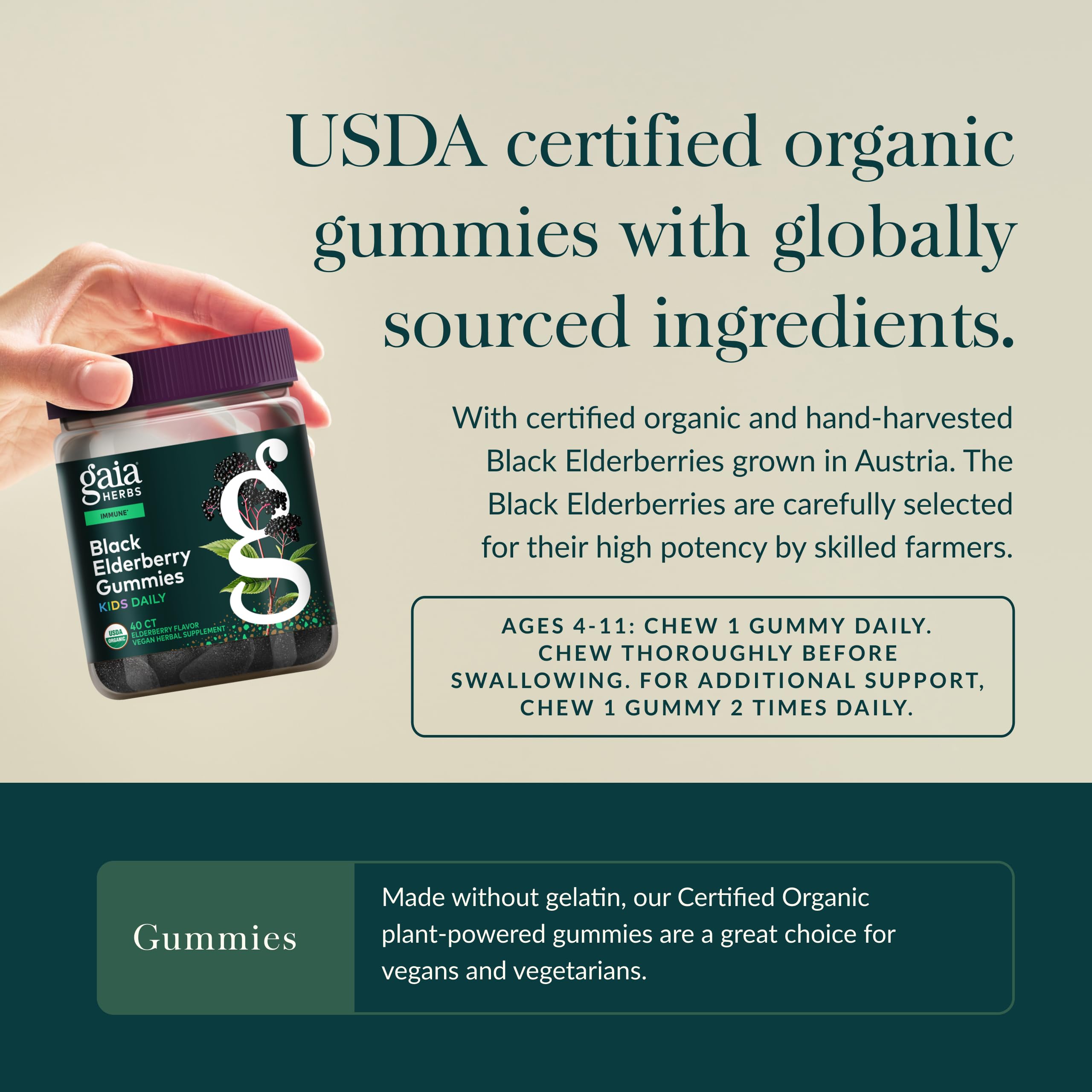 Gaia Herbs Elderberry Gummies ingredients list