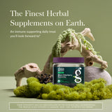 Gaia Herbs Elderberry Gummies side view with nutritional information