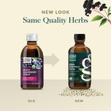 Gaia Herbs Elderberry Syrup 153g with fresh elderberries