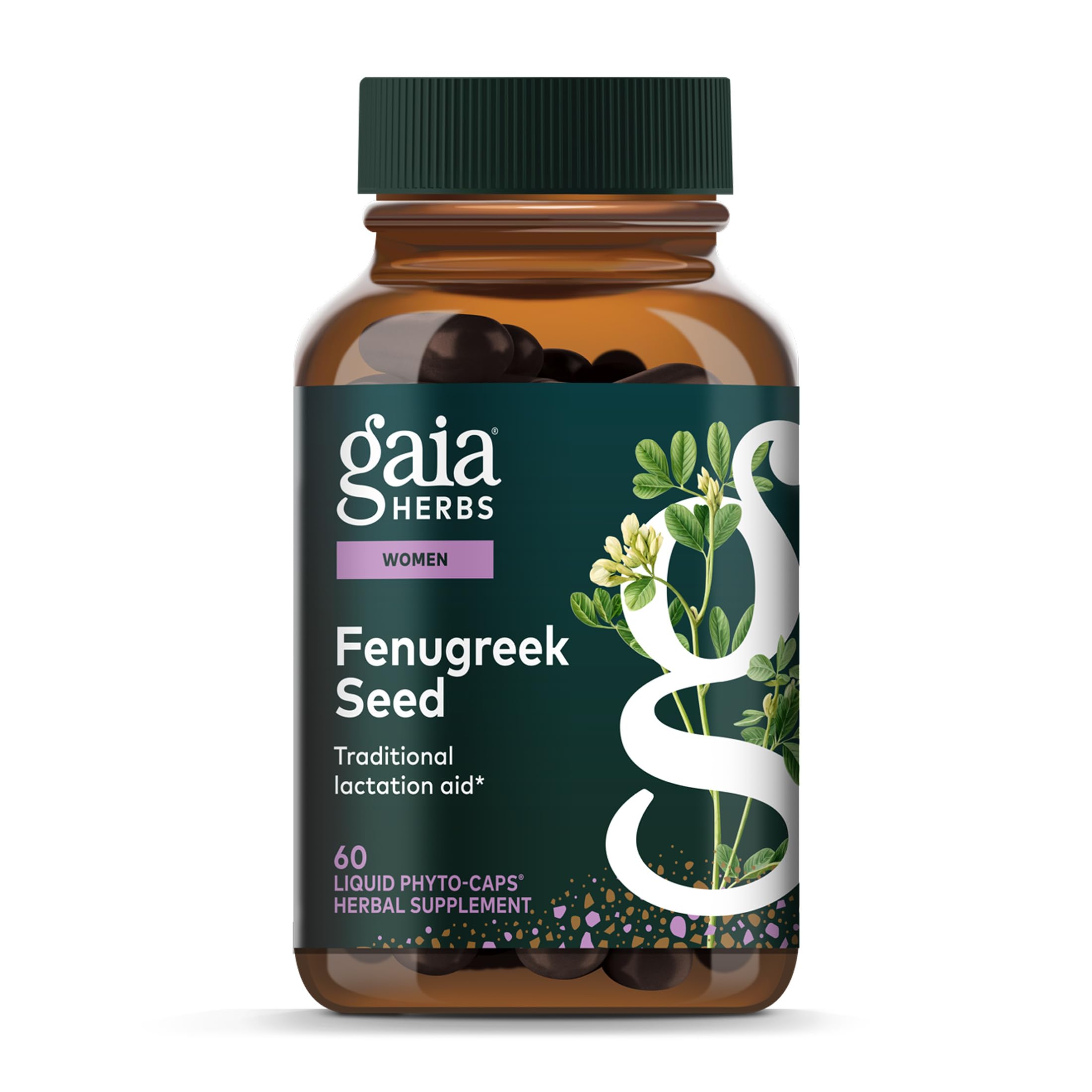 Gaia Herbs Fenugreek Seed Lactation Support Supplement front view