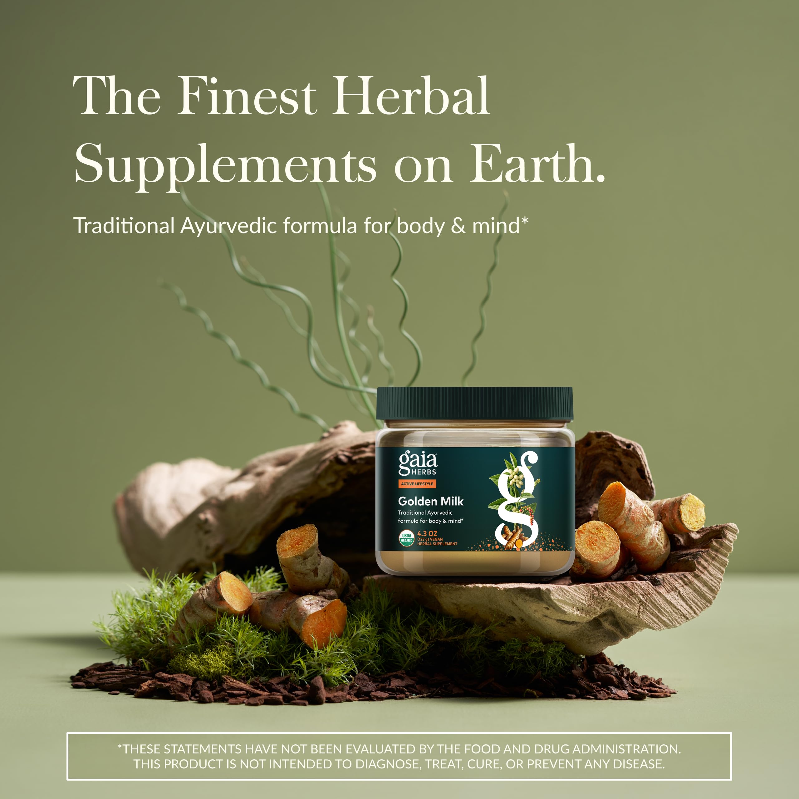 Gaia Herbs Golden Milk Vegan Blend 356g packaging