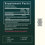Gaia Herbs Hawthorn Berry Supplement back view with ingredients