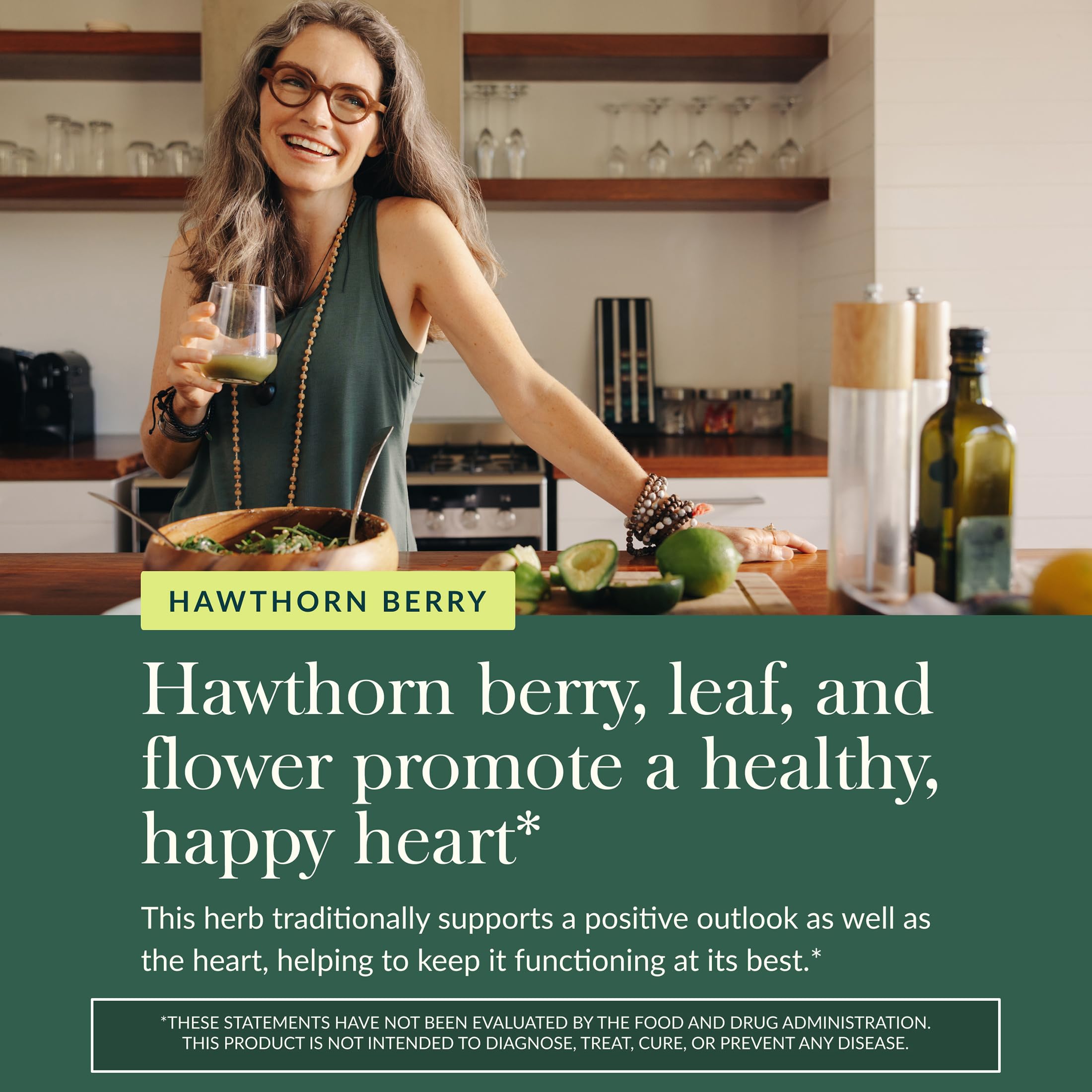 Gaia Herbs Hawthorn Berry Supplement capsules close-up