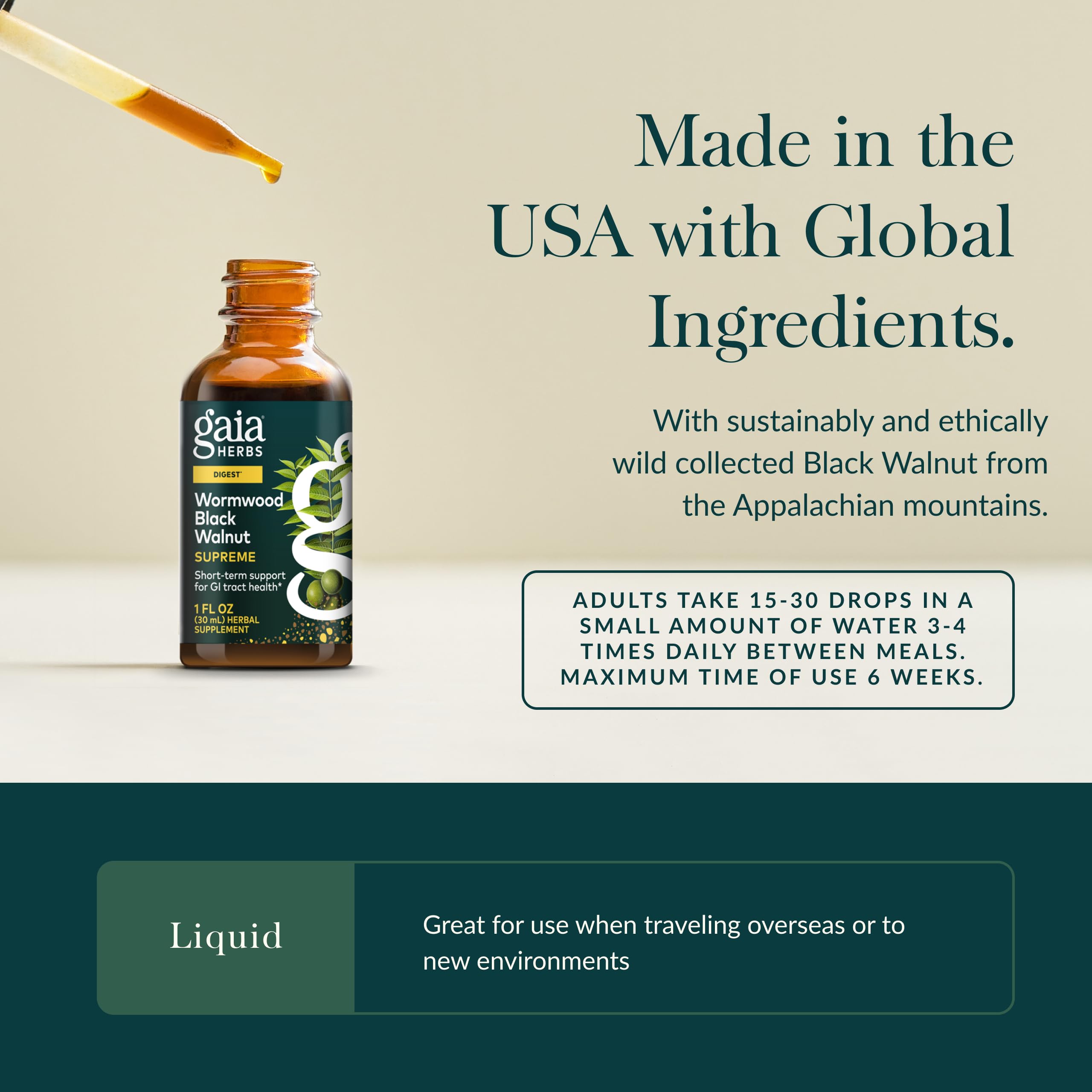 Gaia Herbs Herbal Supplement bottle top