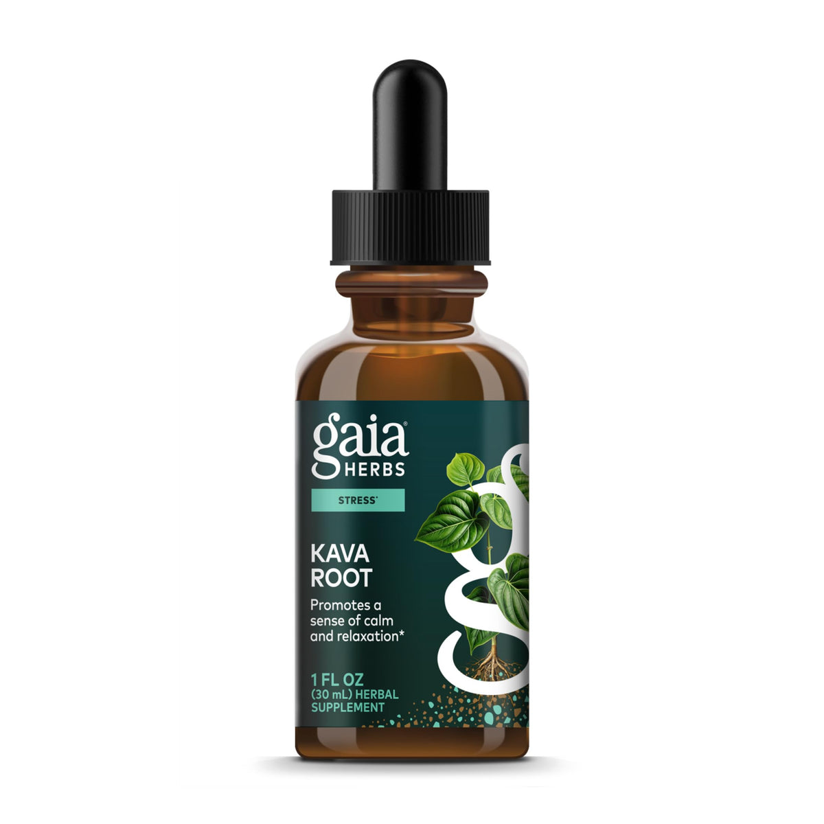 Gaia Herbs Kava Kava Root Supplement 85g front view