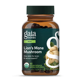 Gaia Herbs Lion's Mane Mushroom Supplement 450mg bottle front view