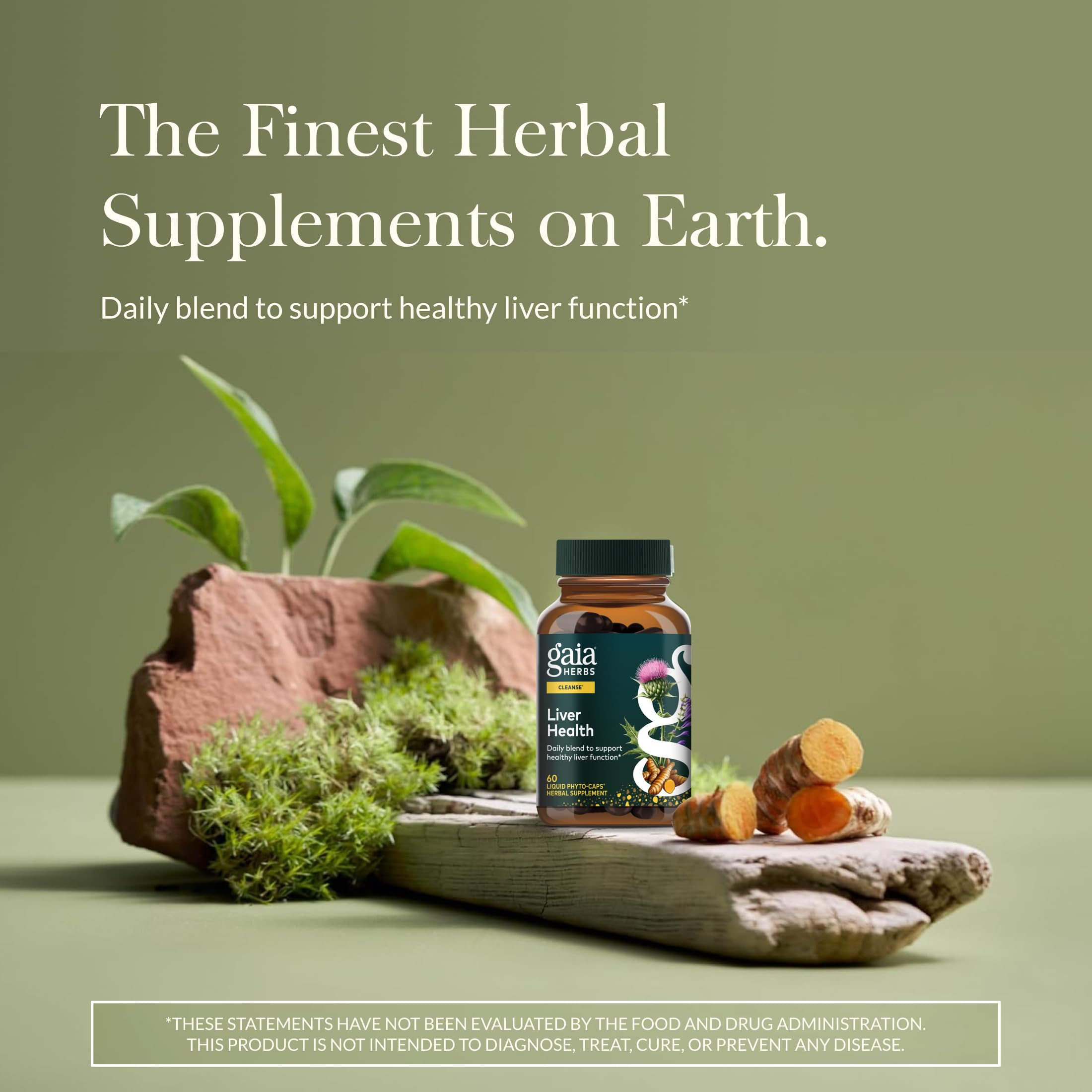 Gaia Herbs Liver Health Supplement 177g side view