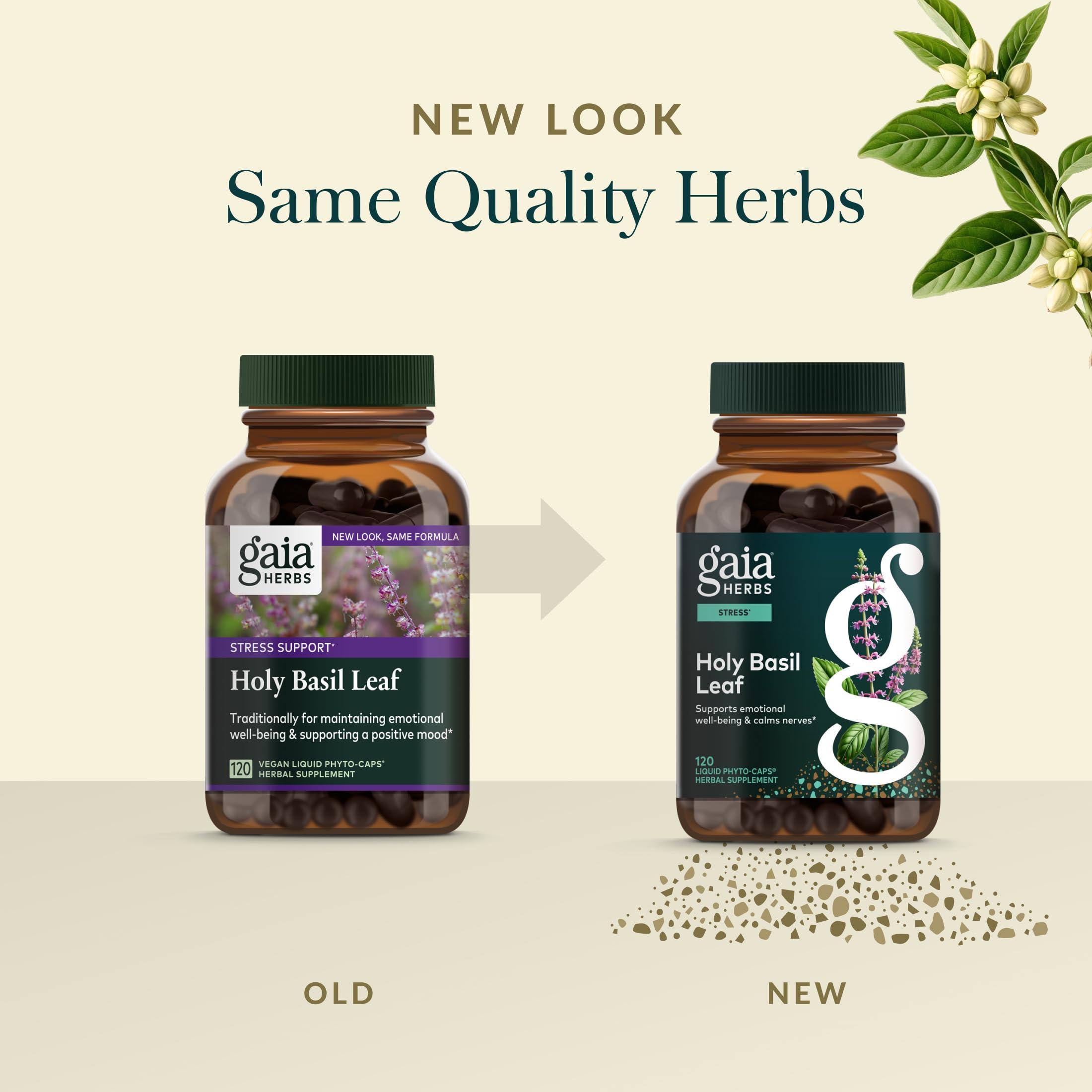 Gaia Herbs logo on the product packaging