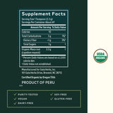 Gaia Herbs Maca Powder 227g side view highlighting organic label