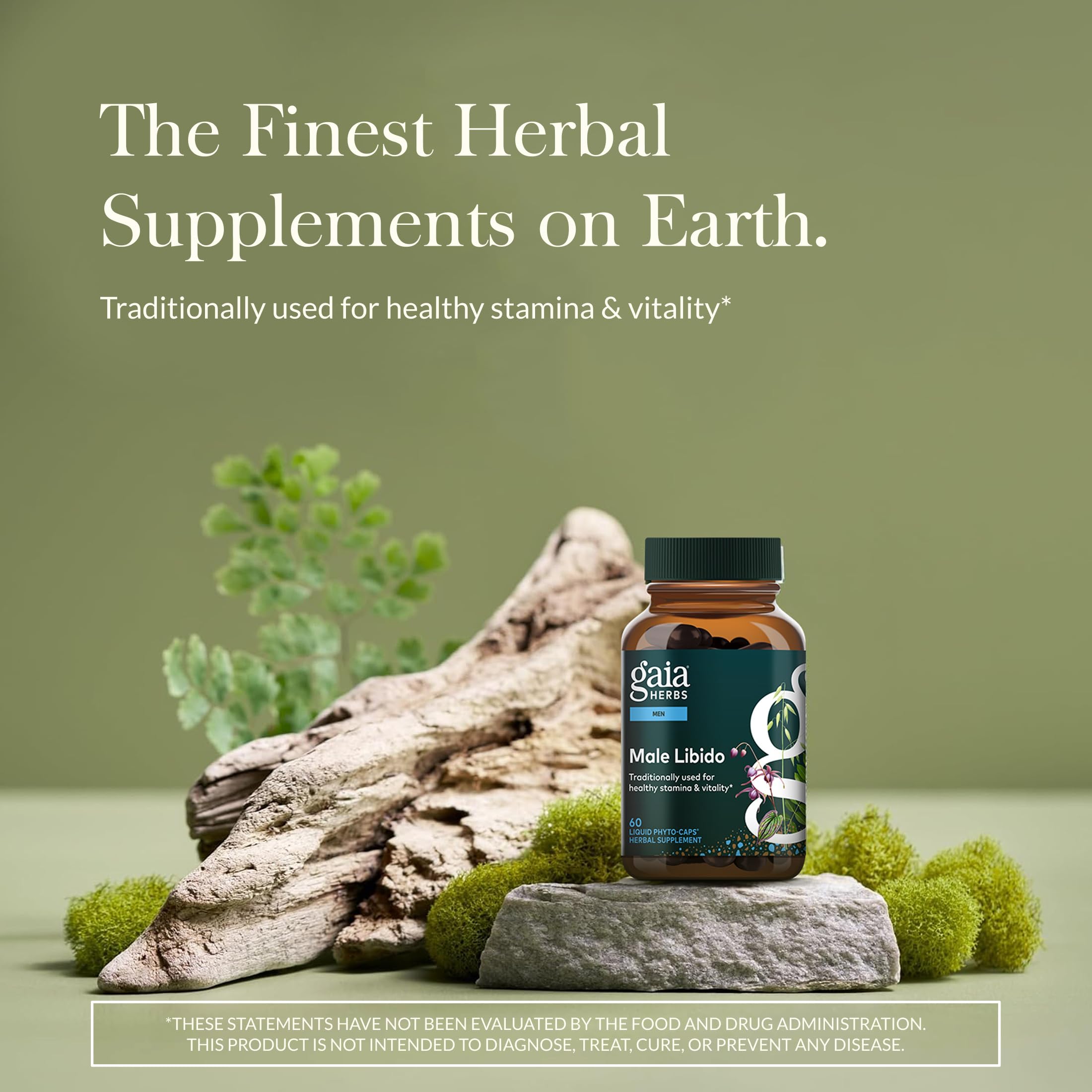 Gaia Herbs Male Libido Supplement bottle side view