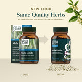 Gaia Herbs Male Libido Supplement with a measuring spoon