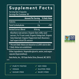Gaia Herbs Mental Alertness Ginkgo Biloba Supplement back view with ingredient list