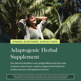 Gaia Herbs Mental Alertness Ginkgo Biloba Supplement capsules in a bowl