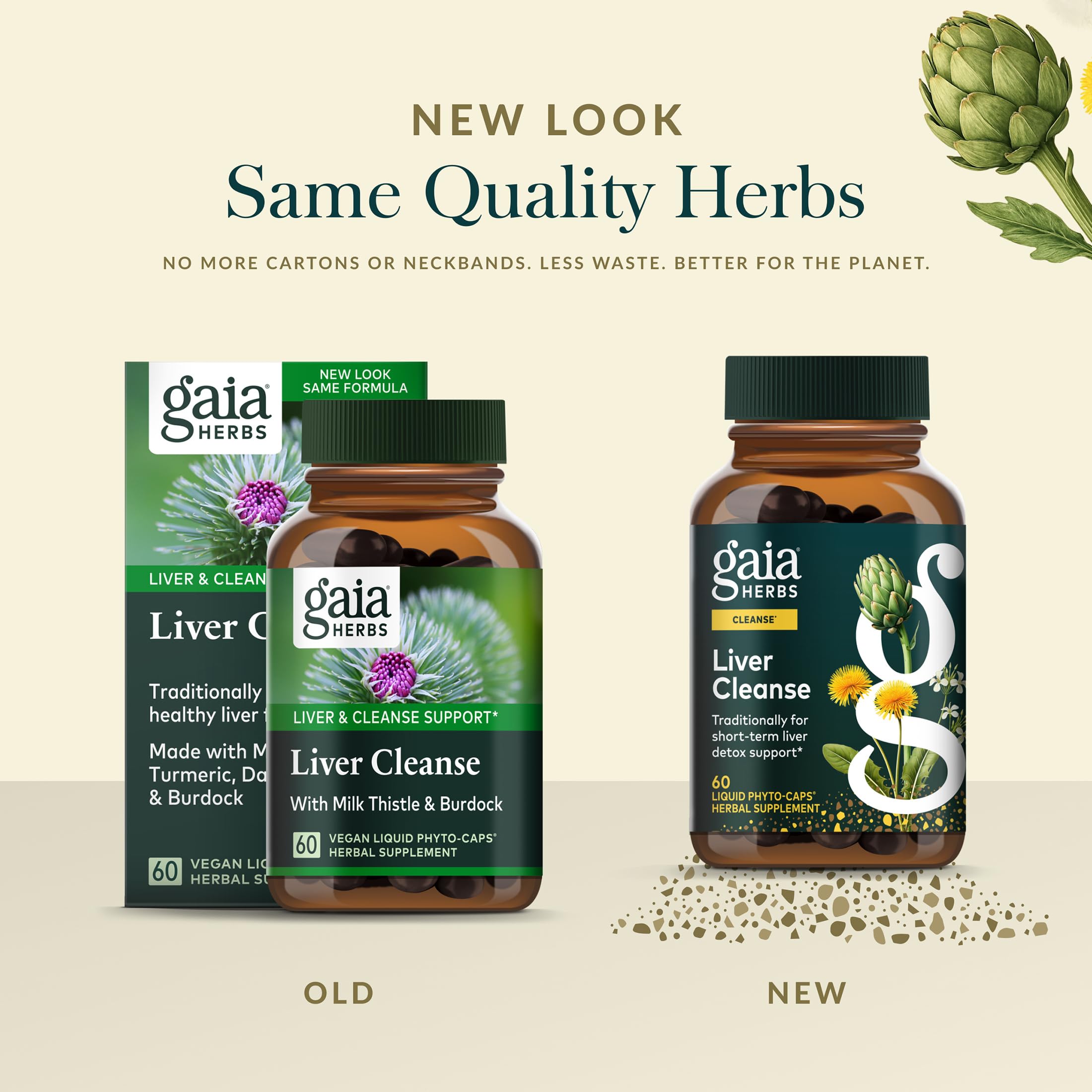 Gaia Herbs Milk Thistle Herbal Supplement packaging