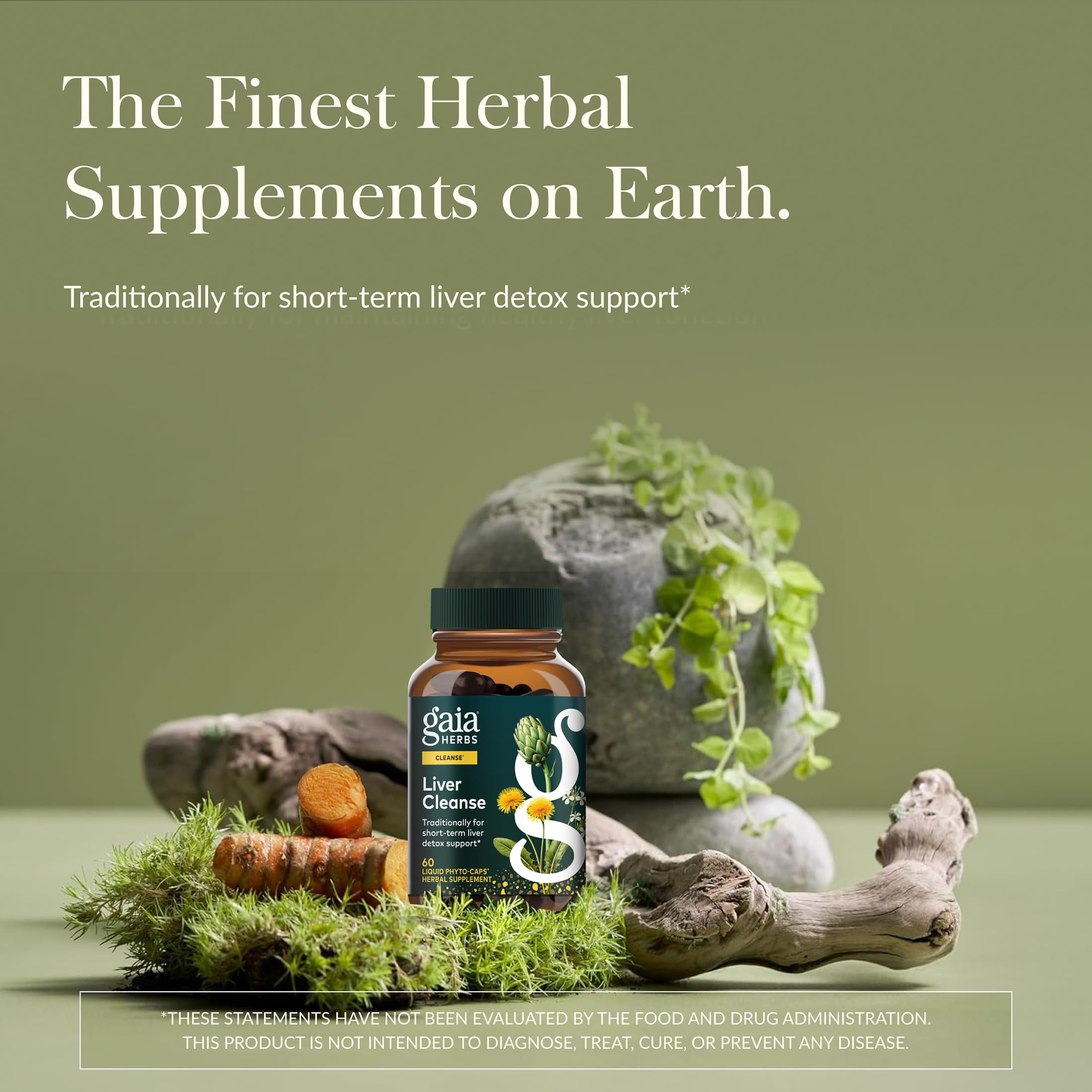 Gaia Herbs Milk Thistle Herbal Supplement side view