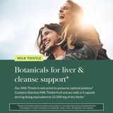 Gaia Herbs Milk Thistle supplement capsules in a hand