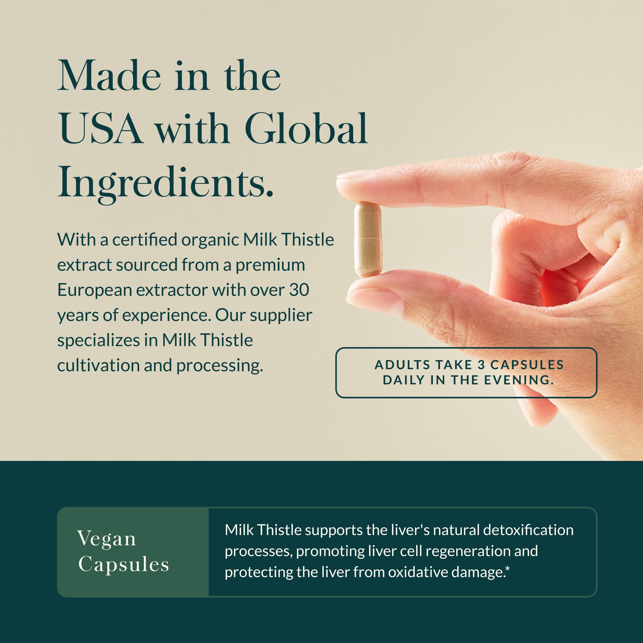 Gaia Herbs Milk Thistle supplement side view