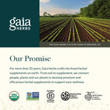 Gaia Herbs Mushroom Supplement bottle open with capsules visible