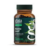 Gaia Herbs Nettle Leaf Capsules front view with packaging