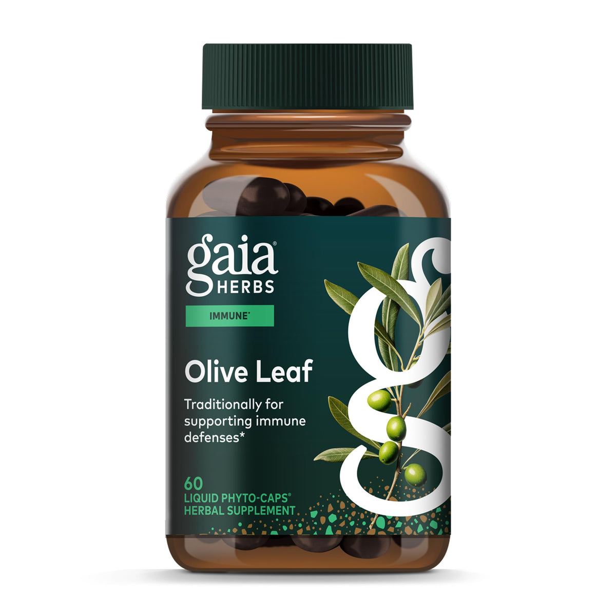 Gaia Herbs Olive Leaf Extract bottle front view