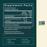Gaia Herbs Olive Leaf Supplement capsules in a jar