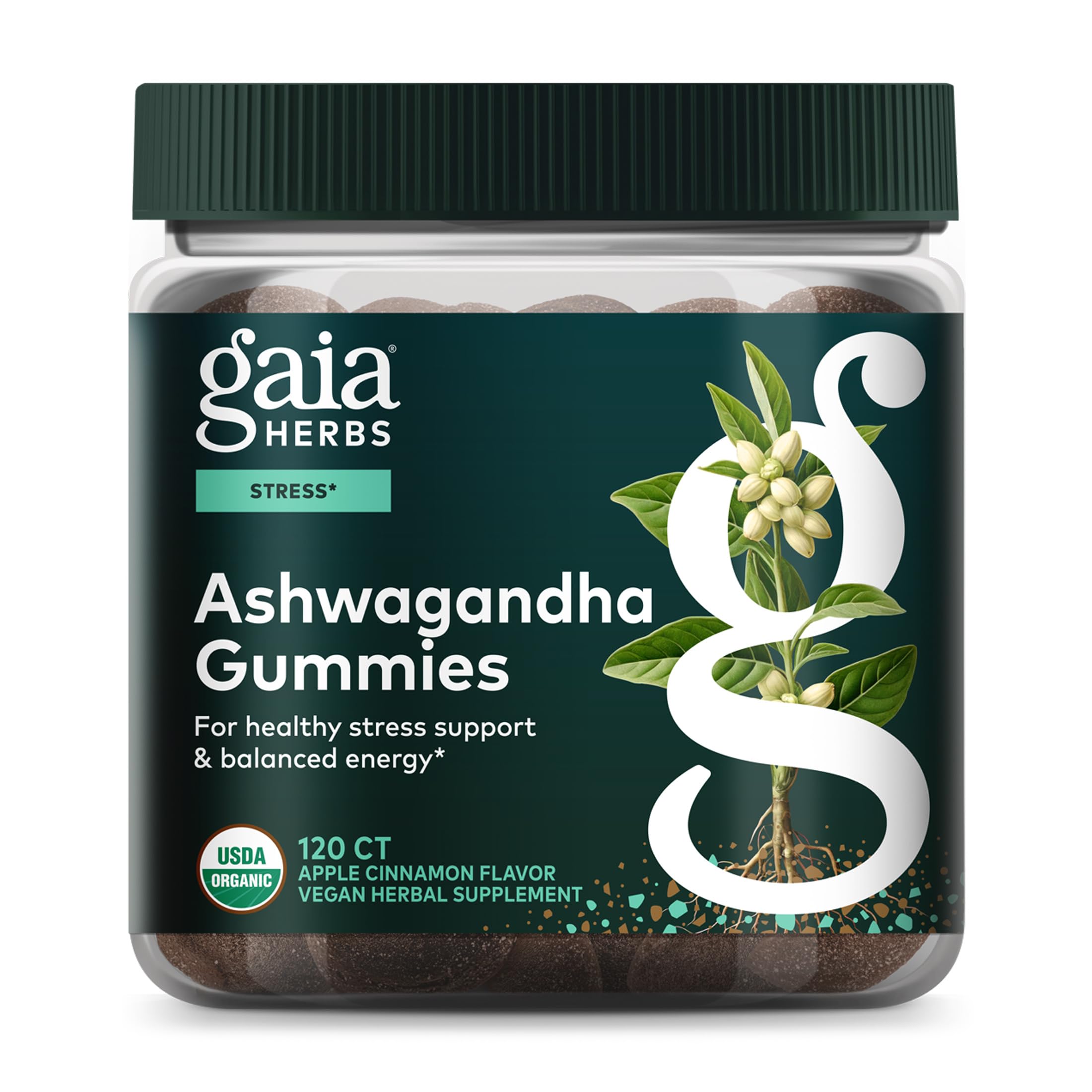 Gaia Herbs Organic Ashwagandha Gummies front view
