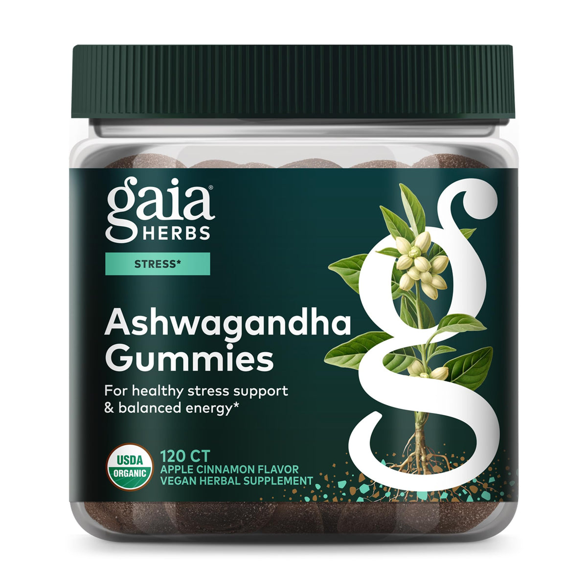 Gaia Herbs Organic Ashwagandha Gummies front view