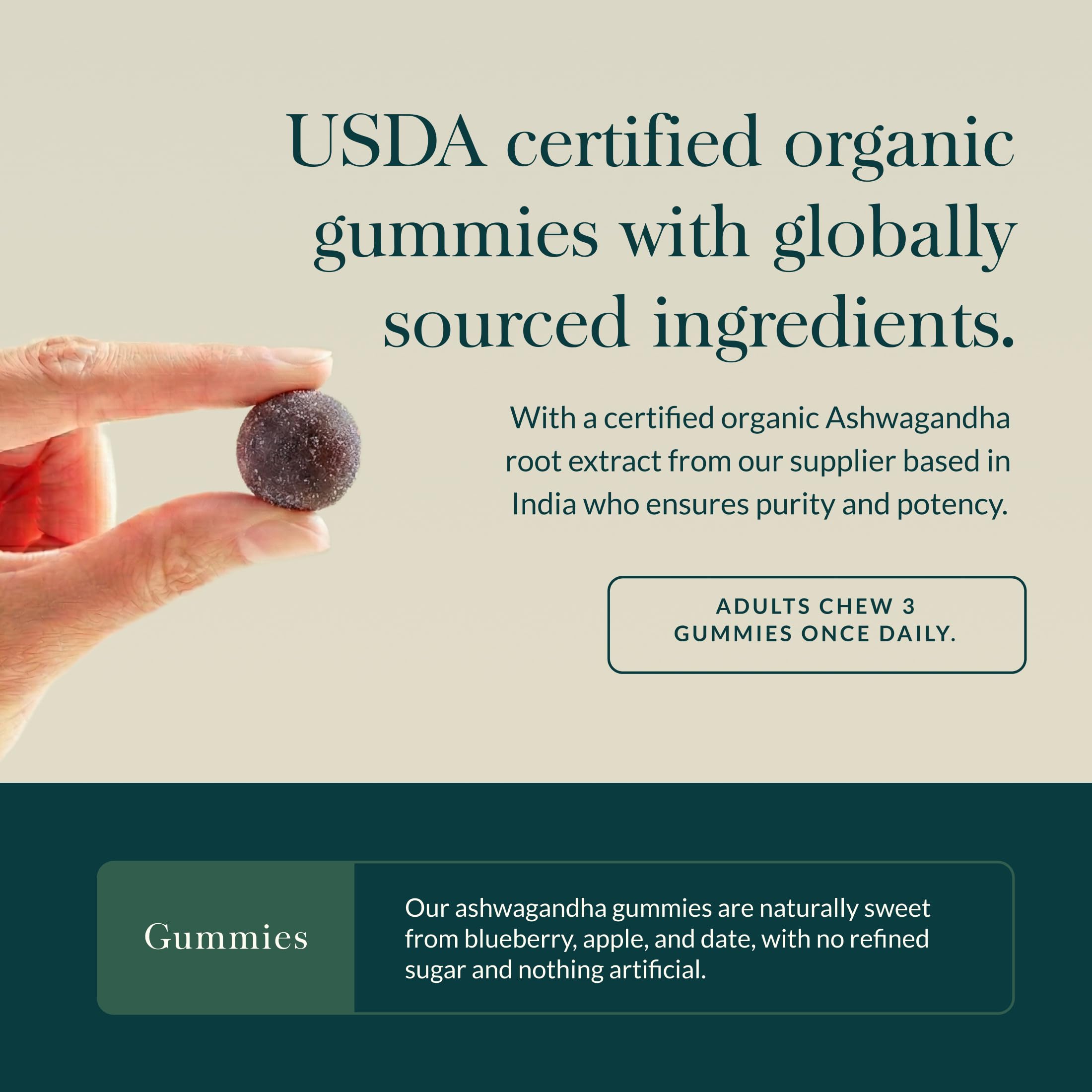 Gaia Herbs Organic Ashwagandha Gummies ingredients list