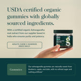 Gaia Herbs Organic Ashwagandha Gummies with fruit ingredients