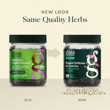 Gaia Herbs Organic Ginger Gummies displayed with ginger root