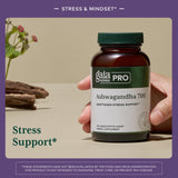 Gaia Herbs PRO Ashwagandha Supplement back view with ingredient list