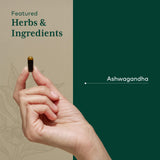 Gaia Herbs PRO Ashwagandha Supplement on a wooden table