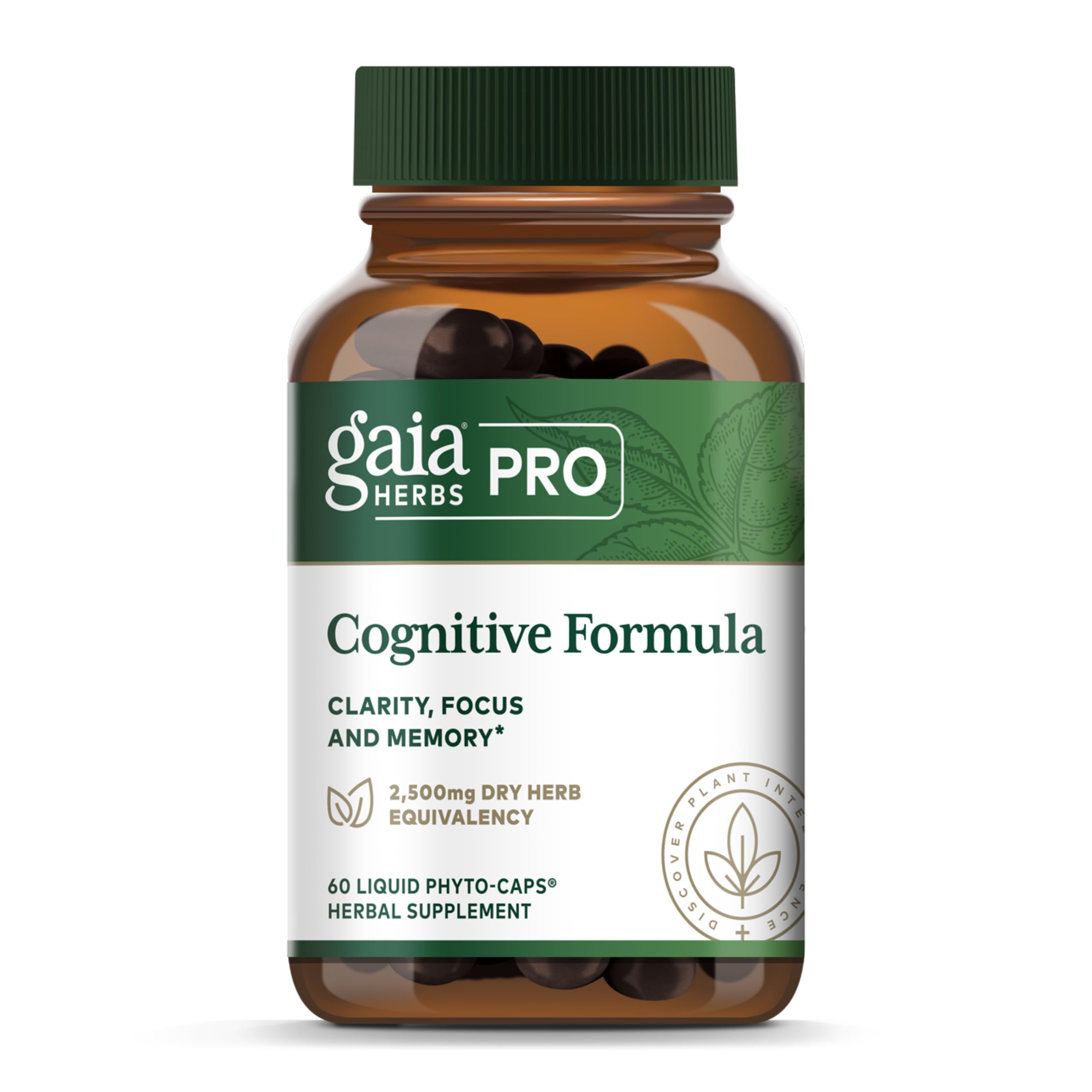 Gaia Herbs PRO Brain Health Support Supplement front view