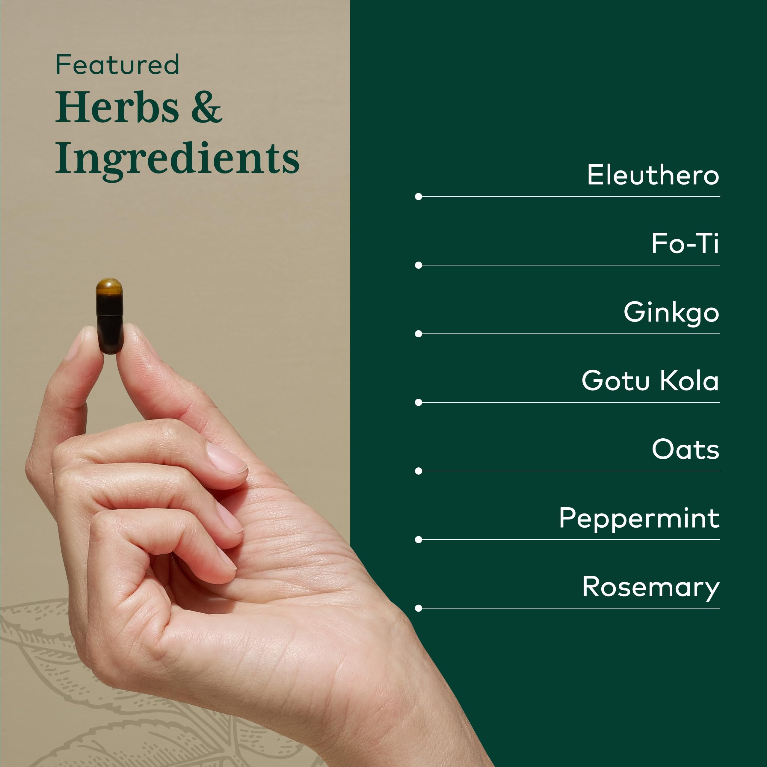 Gaia Herbs PRO Brain Health Support Supplement ingredients list