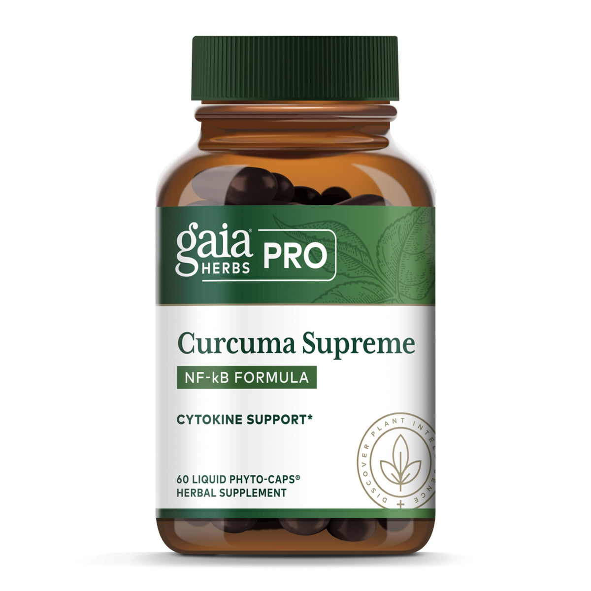 Gaia Herbs PRO Curcuma Turmeric Supplement bottle front view