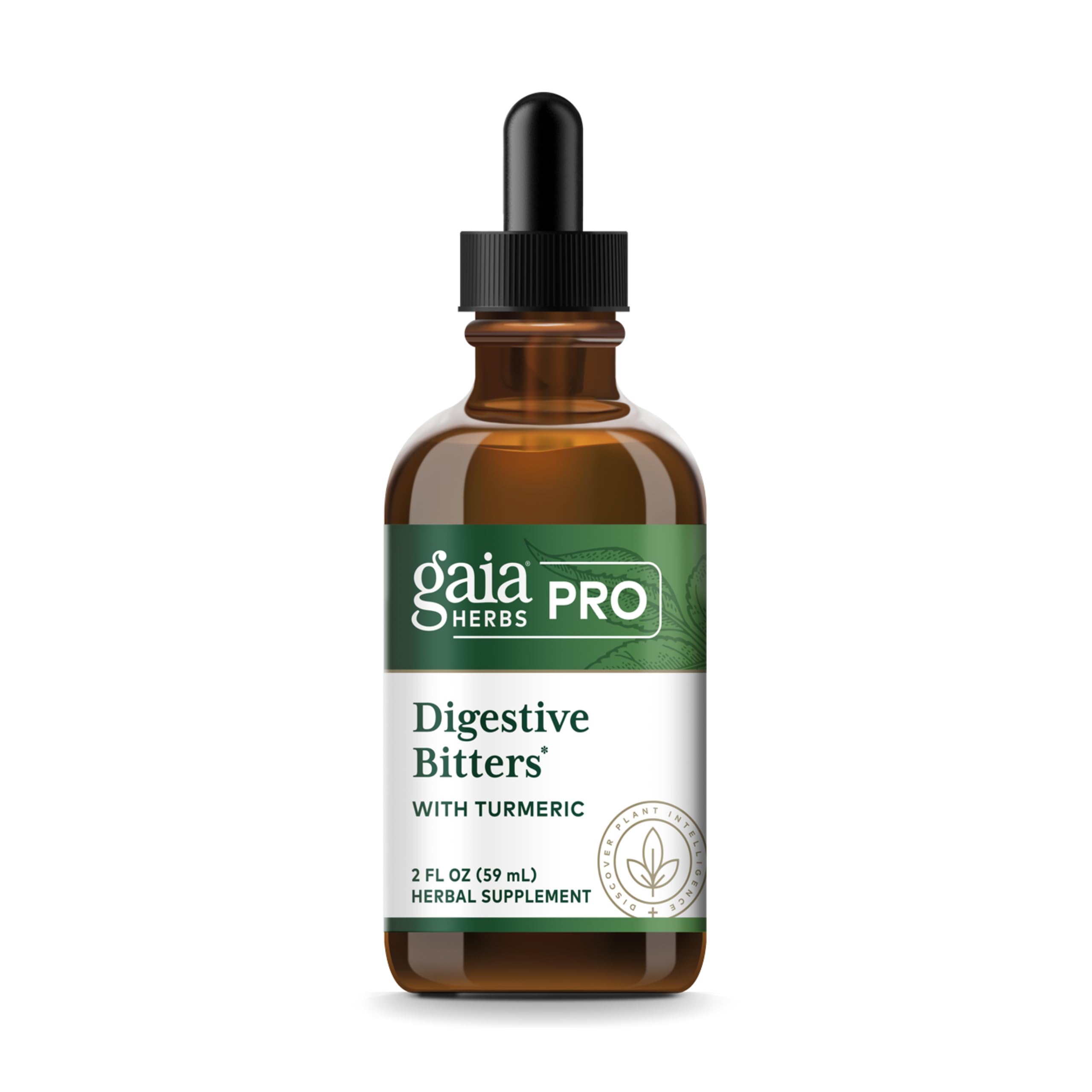 Gaia Herbs Pro daily Bitters with Turmeric 59g front view