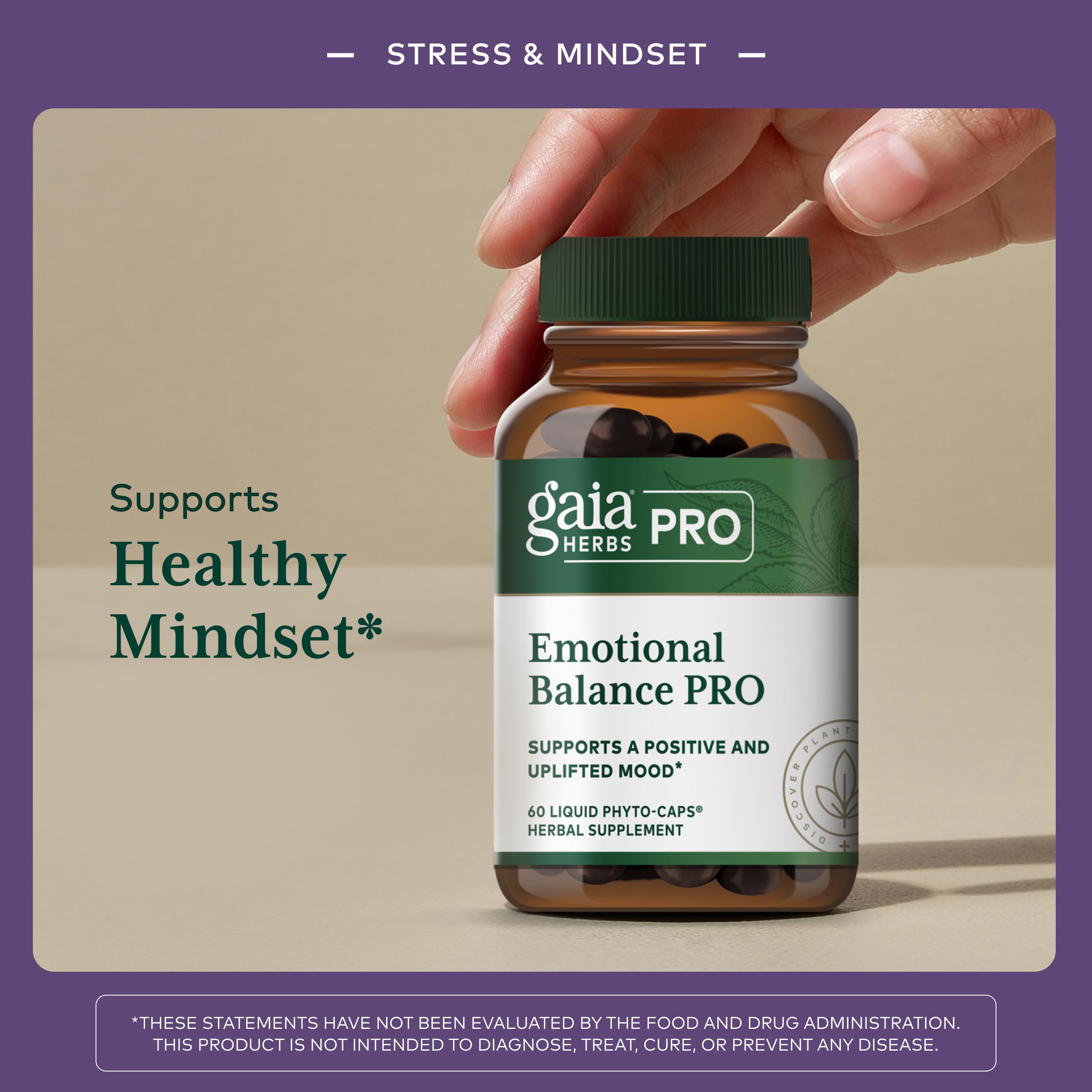 Gaia Herbs PRO Emotional Balance St. John's Wort supplement ingredients list
