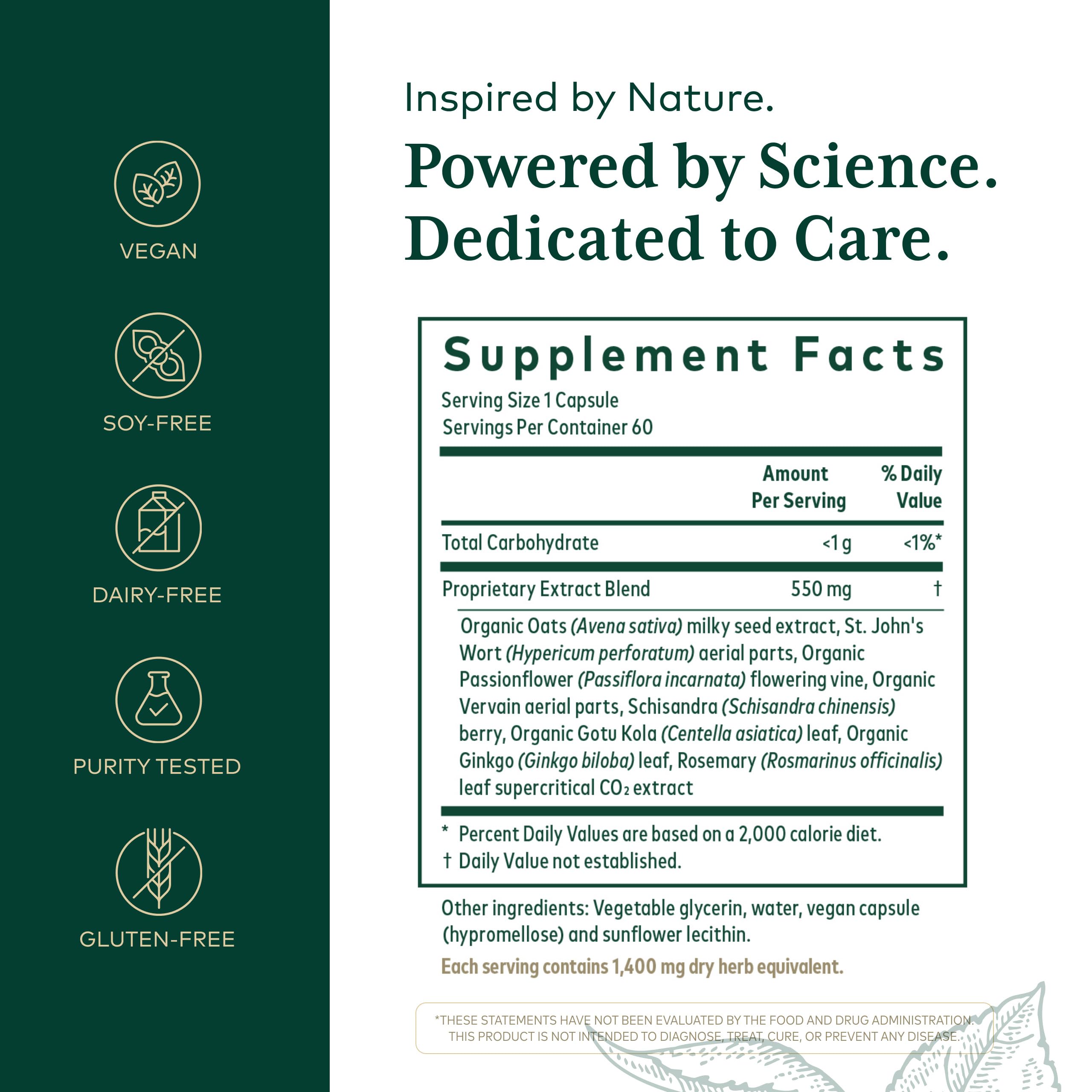 Gaia Herbs PRO Emotional Balance St. John's Wort supplement side view