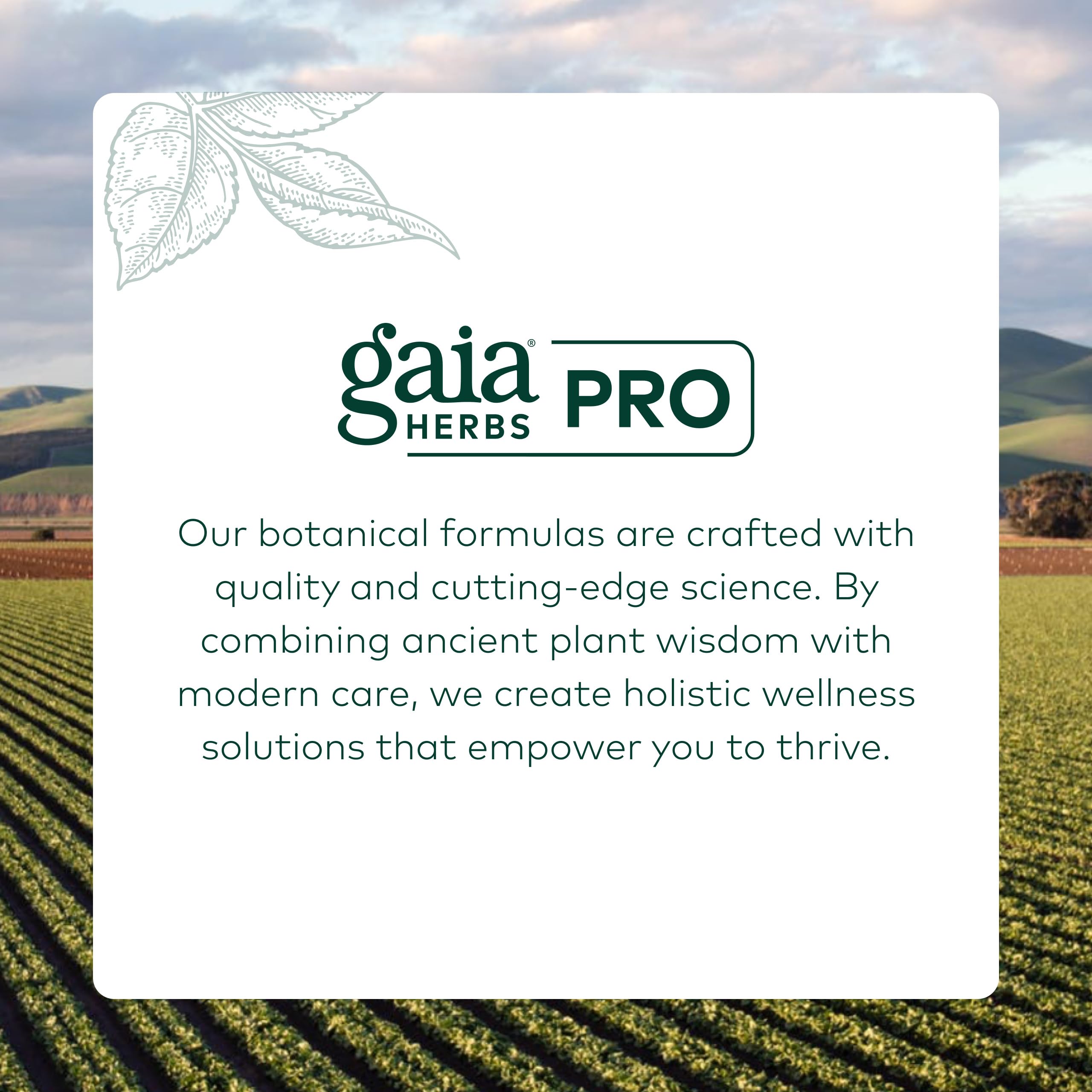 Gaia Herbs PRO farm view with herbal plants