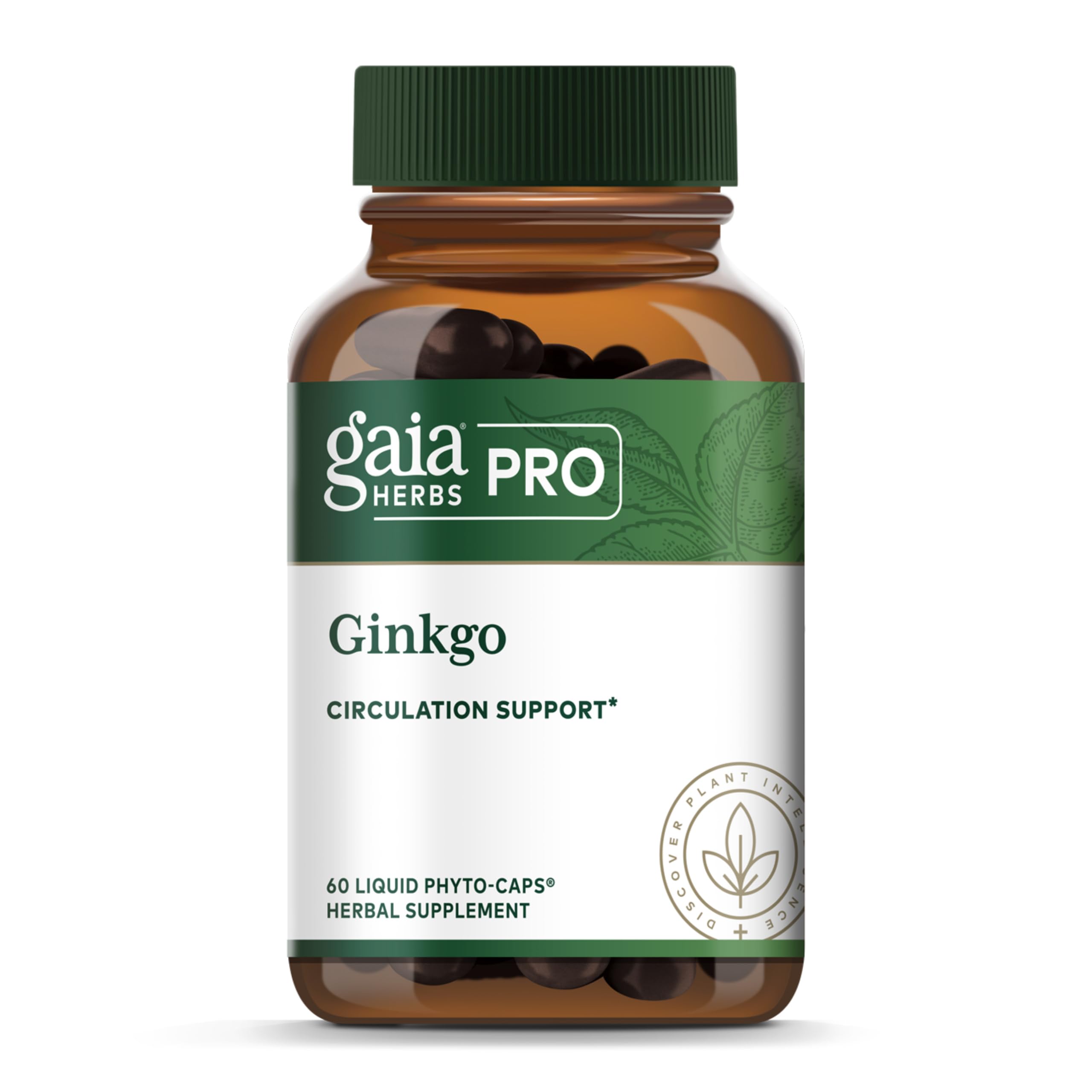 Gaia Herbs PRO Ginkgo Biloba 1430mg supplement bottle front view