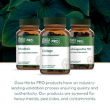 Gaia Herbs PRO Ginkgo Biloba supplement bottle back view