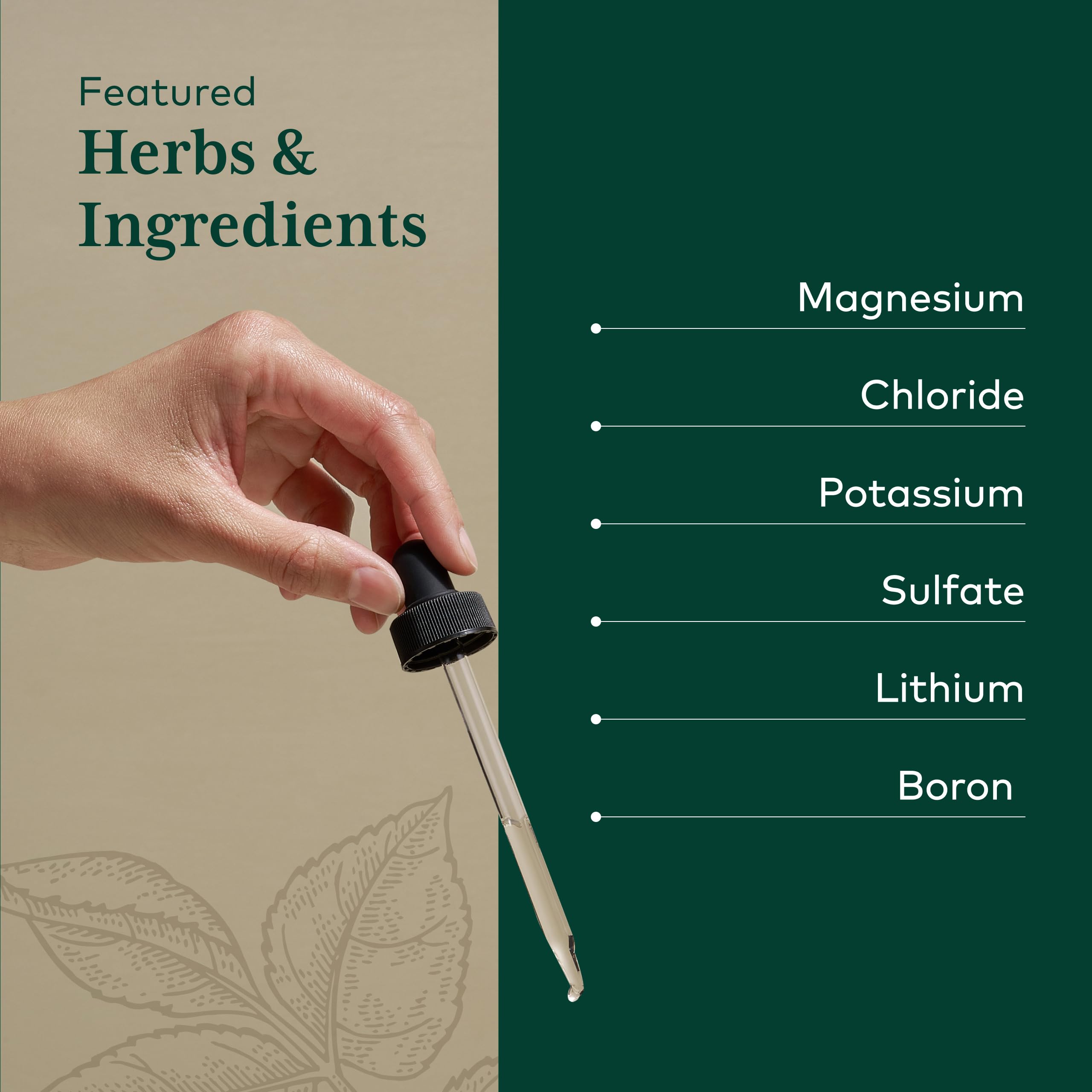 Gaia Herbs PRO Liquid Magnesium with Trace Minerals close-up of label