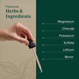 Gaia Herbs PRO Liquid Magnesium with Trace Minerals close-up of label